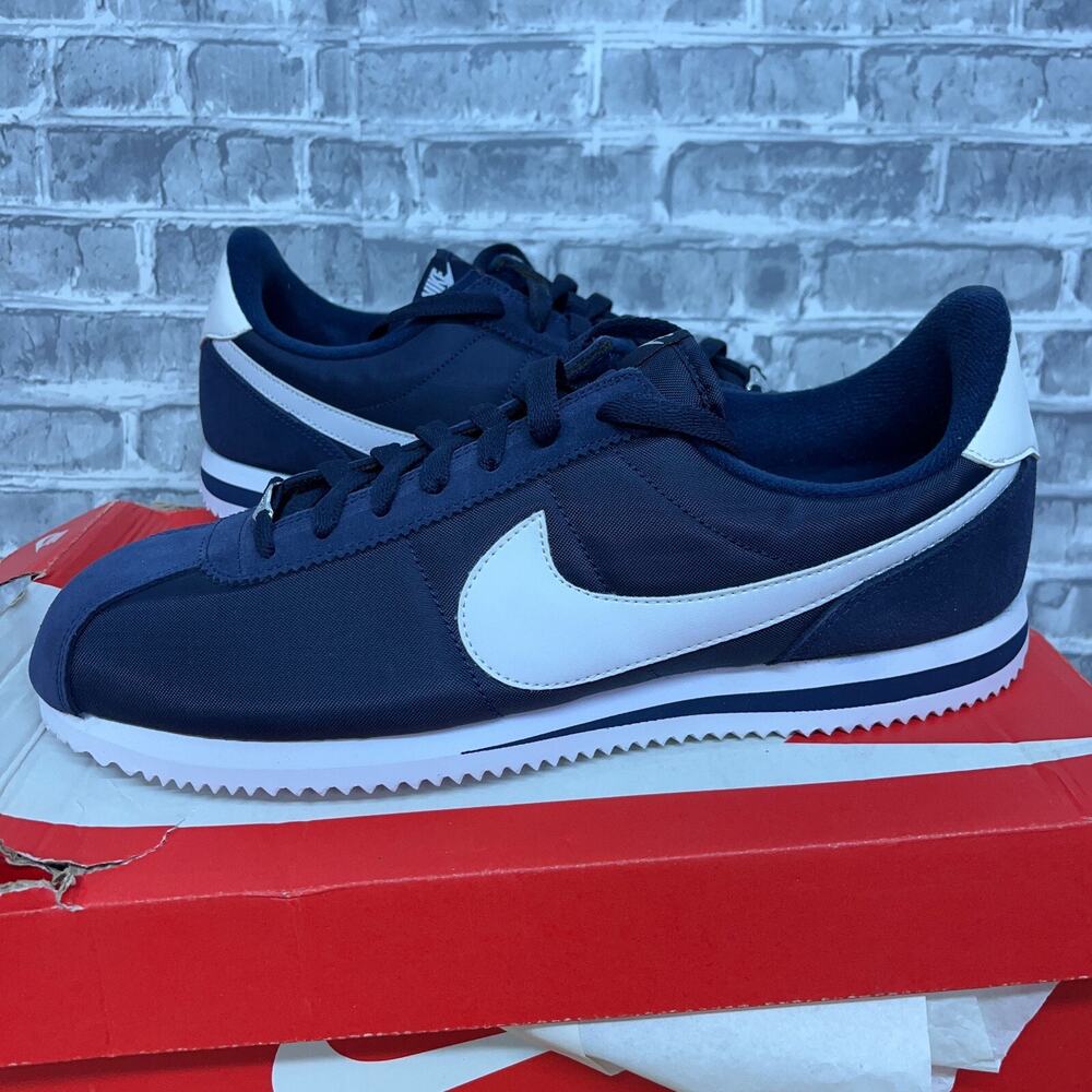 Nike Cortez Basic Nylon Obsidian Running Shoes 819720-411 Mens Size 12.5 New